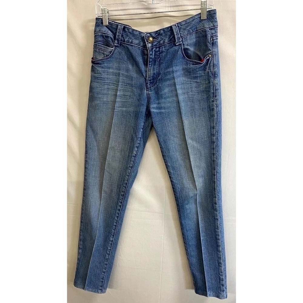 Ooh La La Sasson Skinny Leg Shuffle Jeans Womens 6 Blue Denim Cotton Stretch